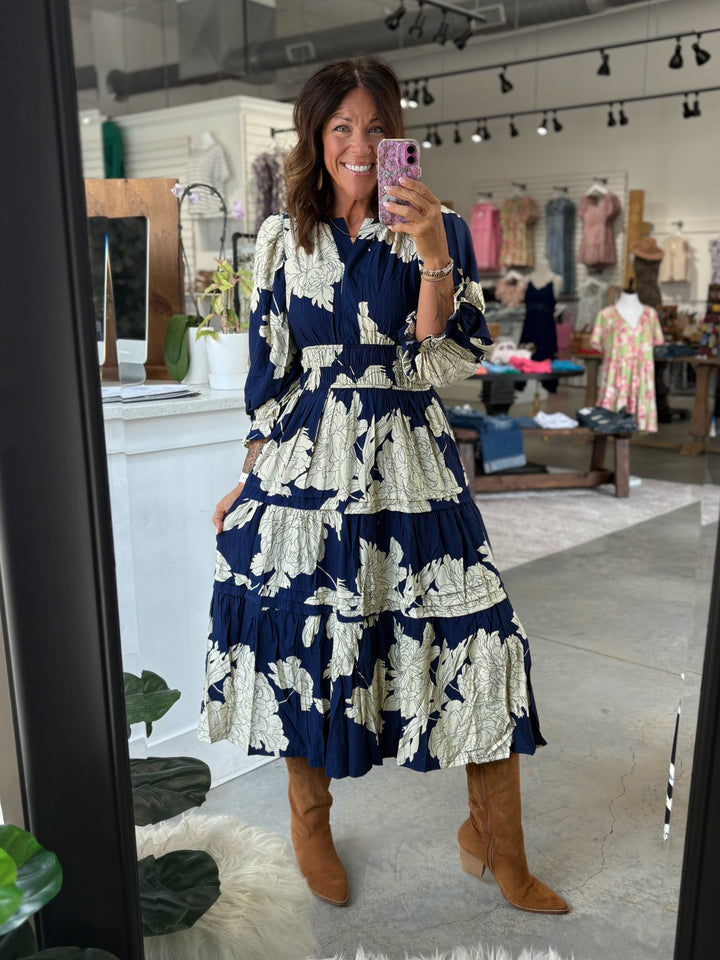 Garden Key Midi Dress