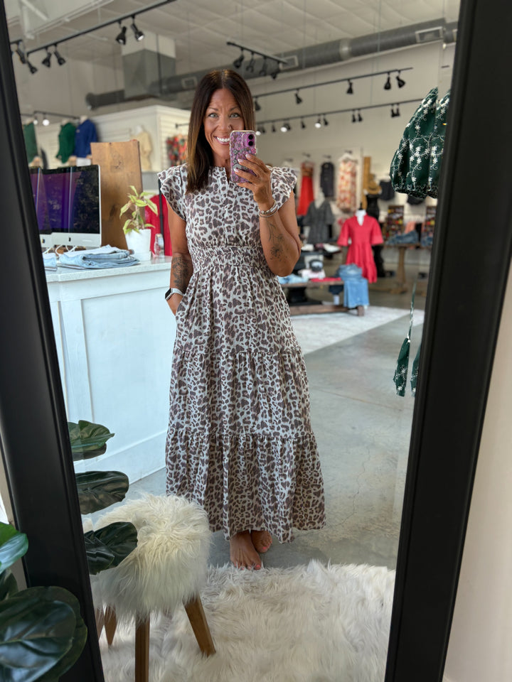 Tiered Leopard Dress
