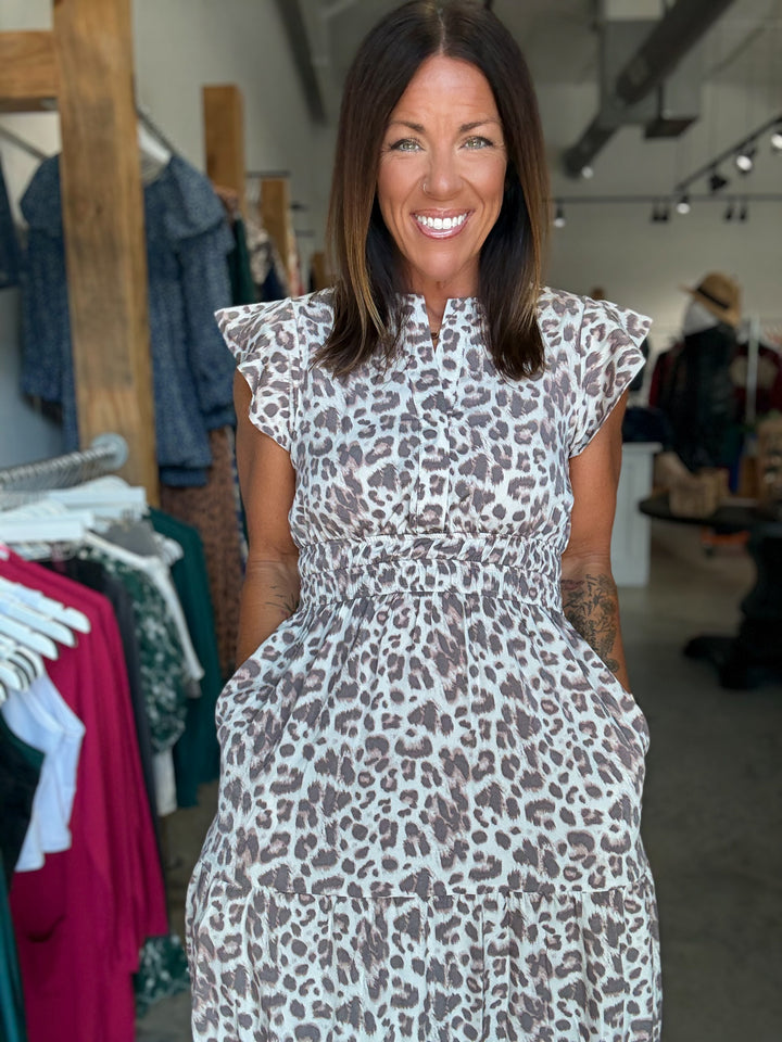 Tiered Leopard Dress