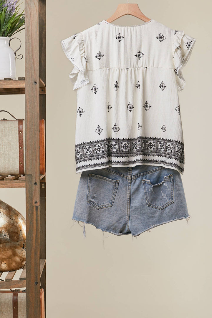 Boho Ruffle Top