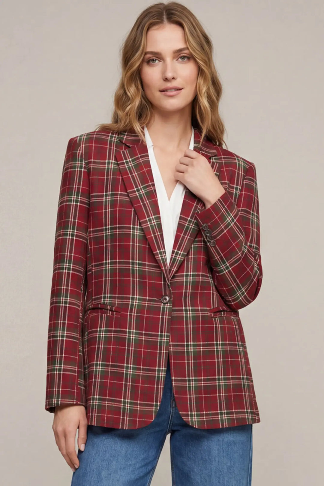 Holiday In Plaid Blazer