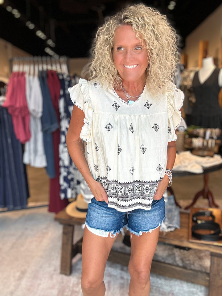 Boho Ruffle Top