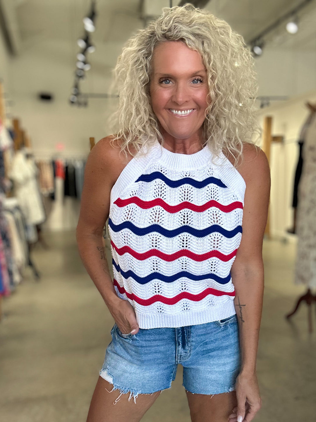 Freedom Sleeveless Sweater Top