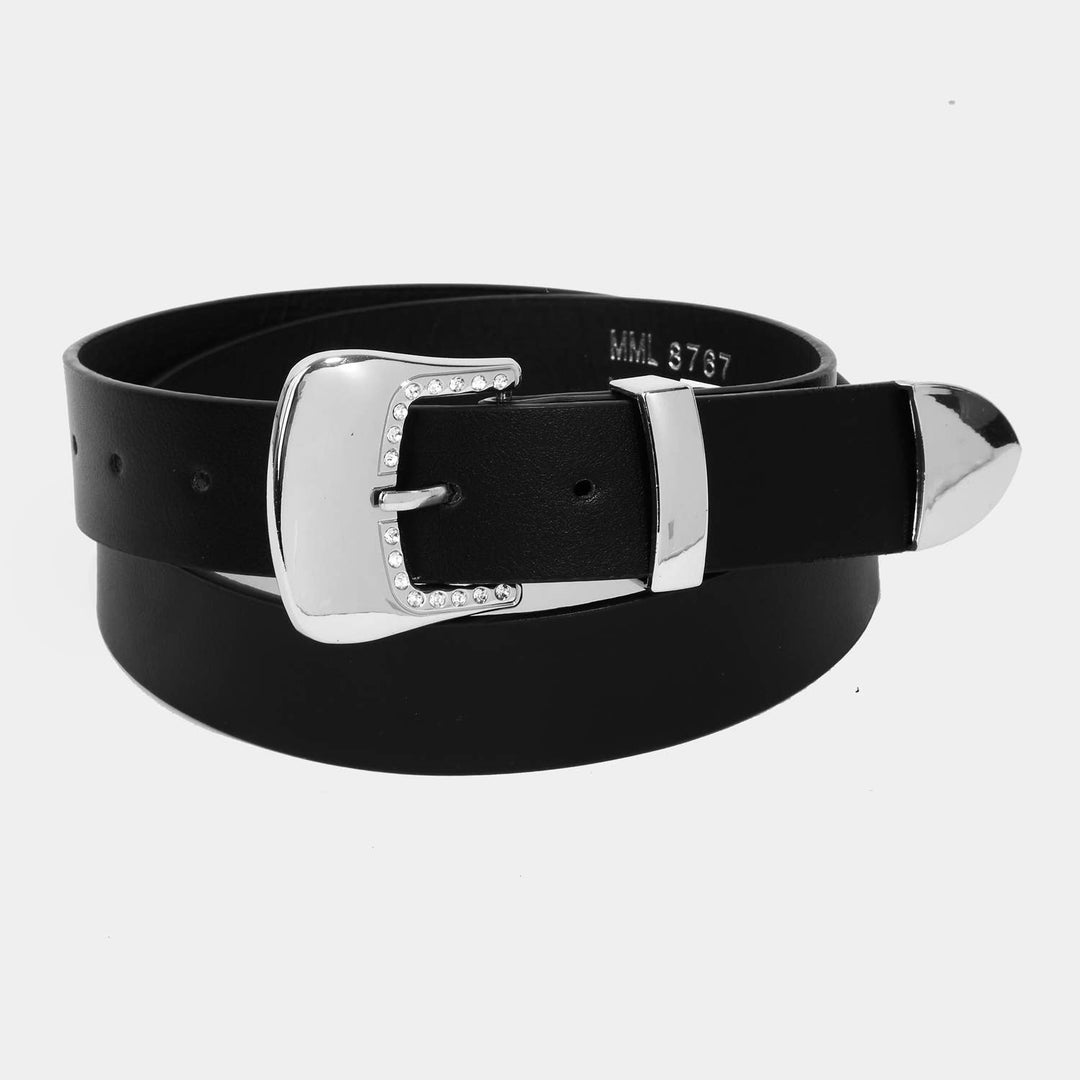 Rhinestone Buckle Belt