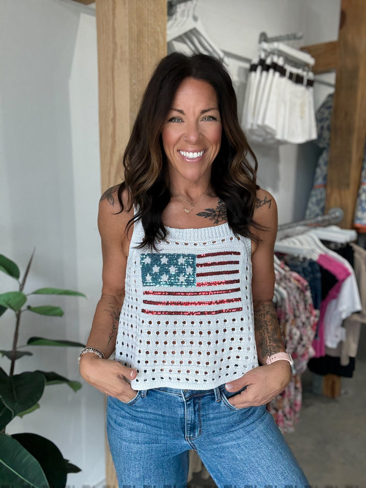 July 4th Sequin Top