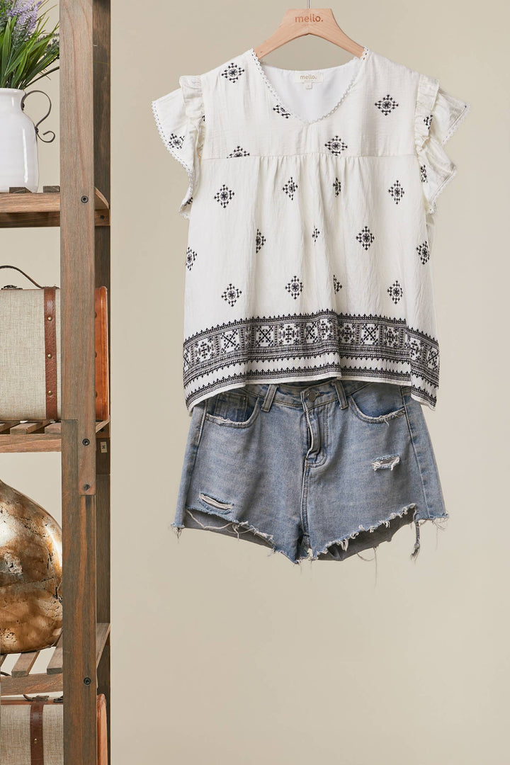Boho Ruffle Top