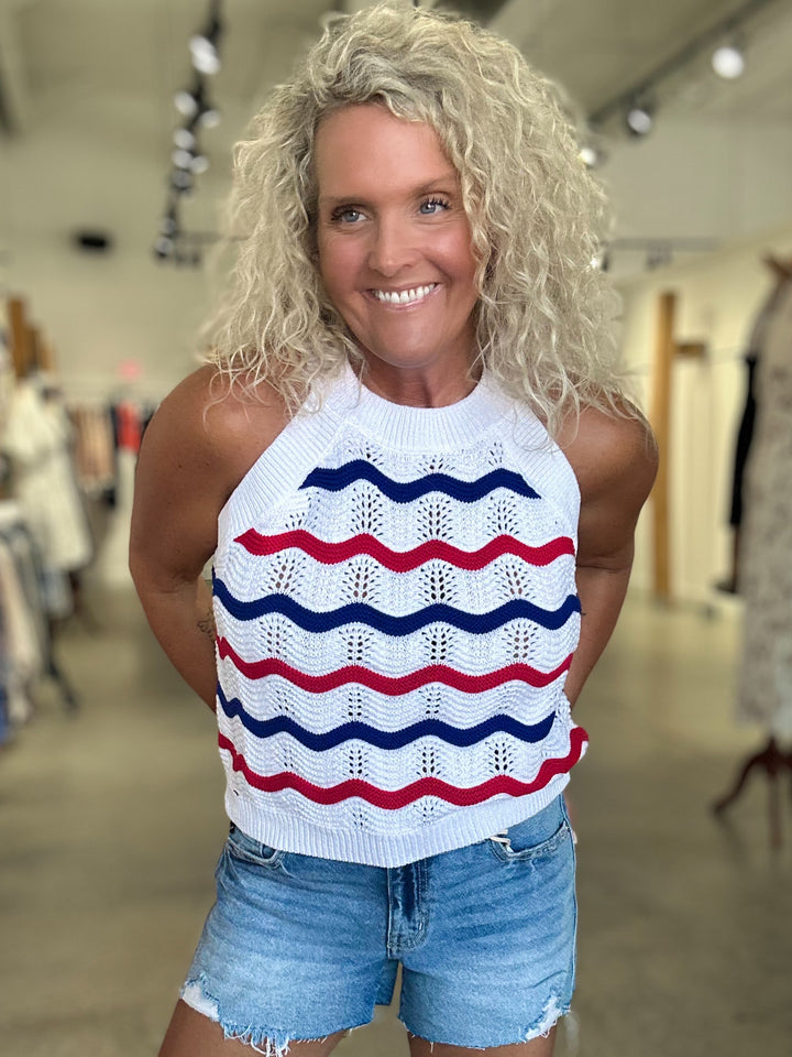 Freedom Sleeveless Sweater Top