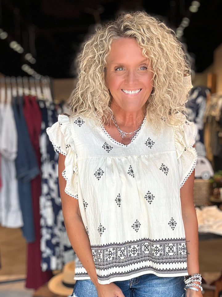 Boho Ruffle Top