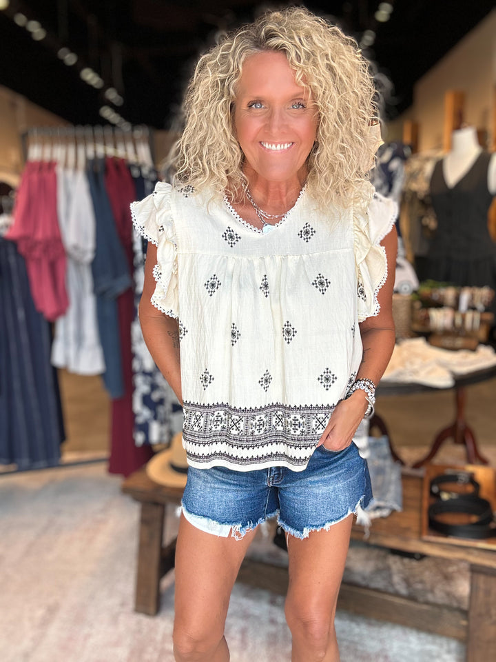 Boho Ruffle Top