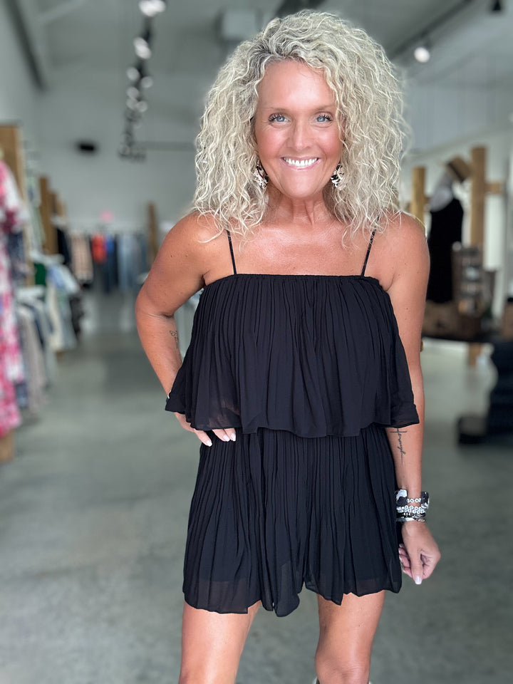 Pleated Romper