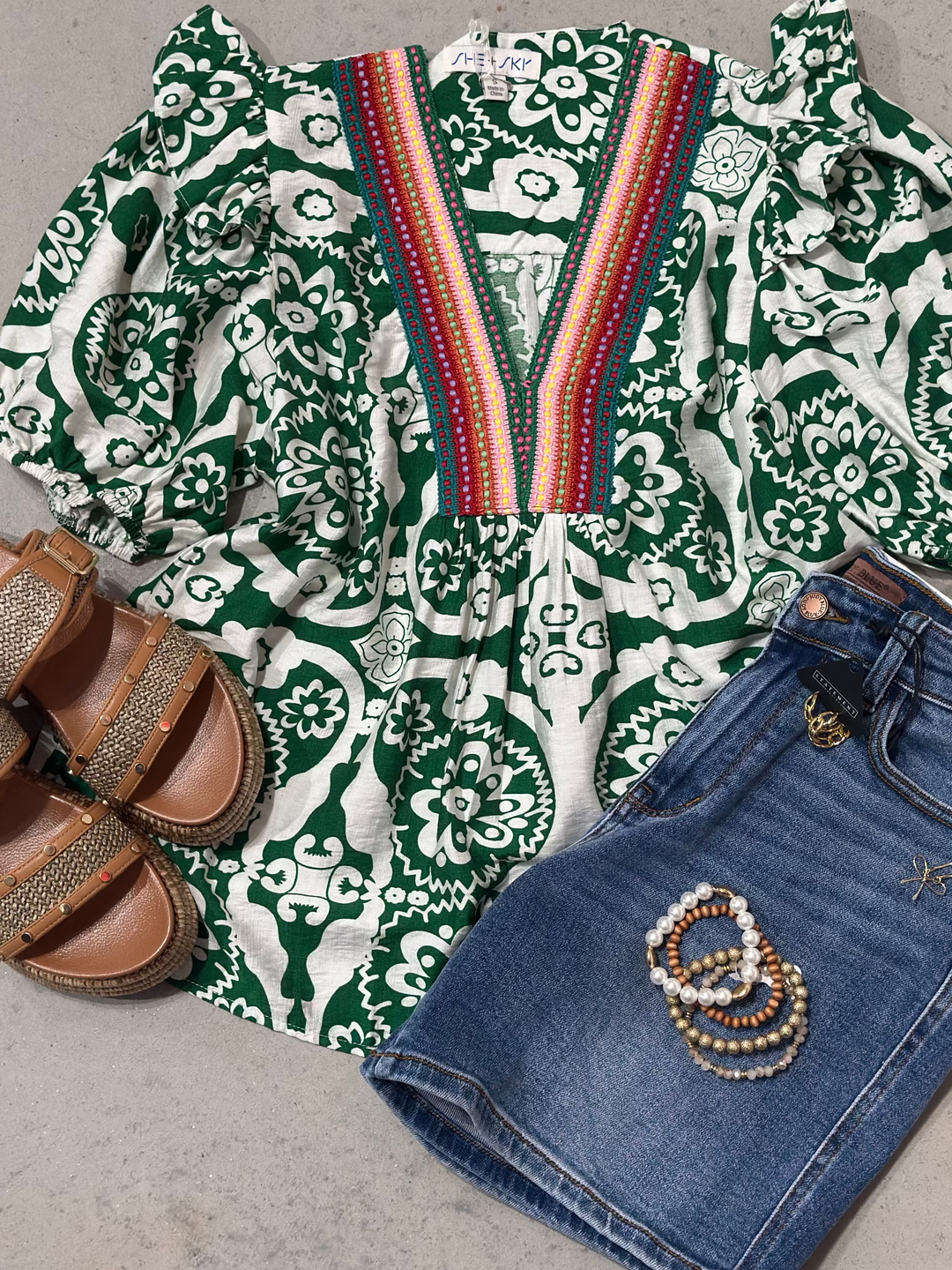 Best Dressed Green Top