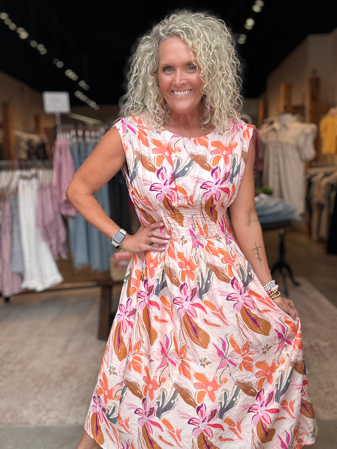 Coral Bloom Midi