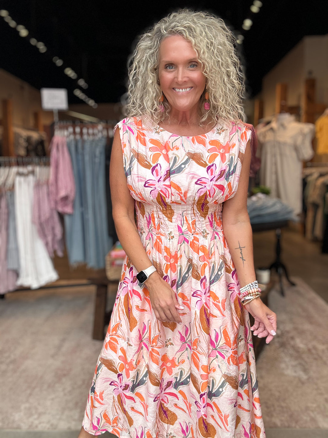 Coral Bloom Midi
