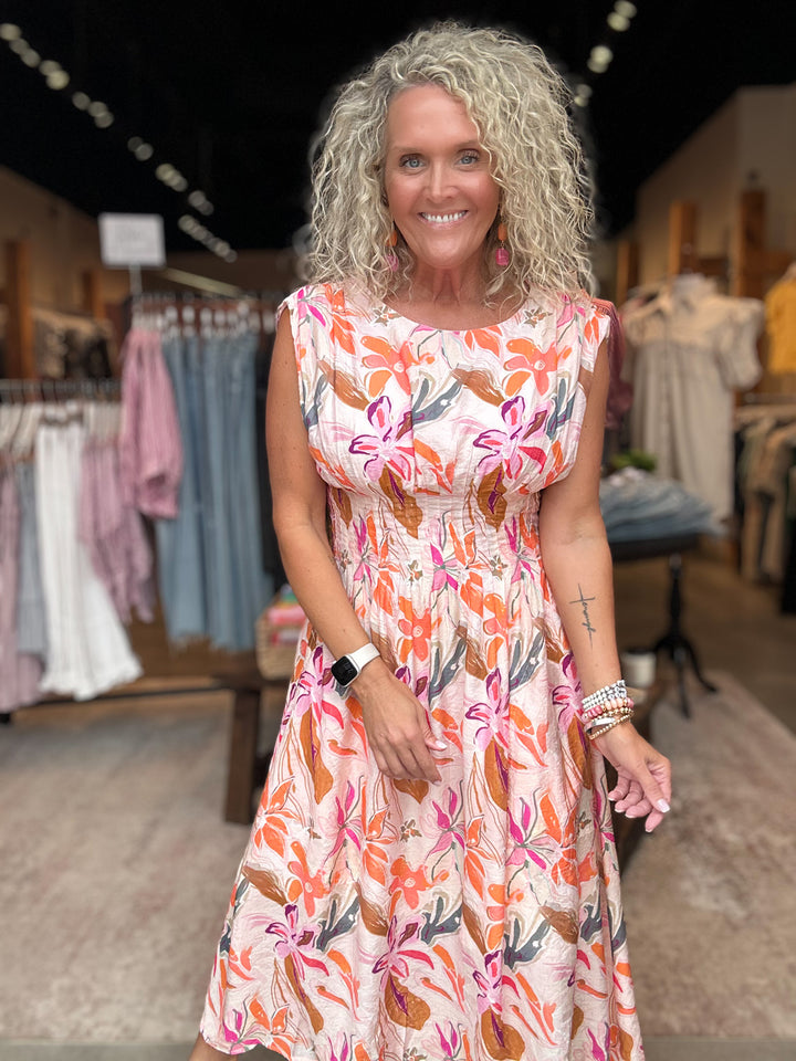 Coral Bloom Midi