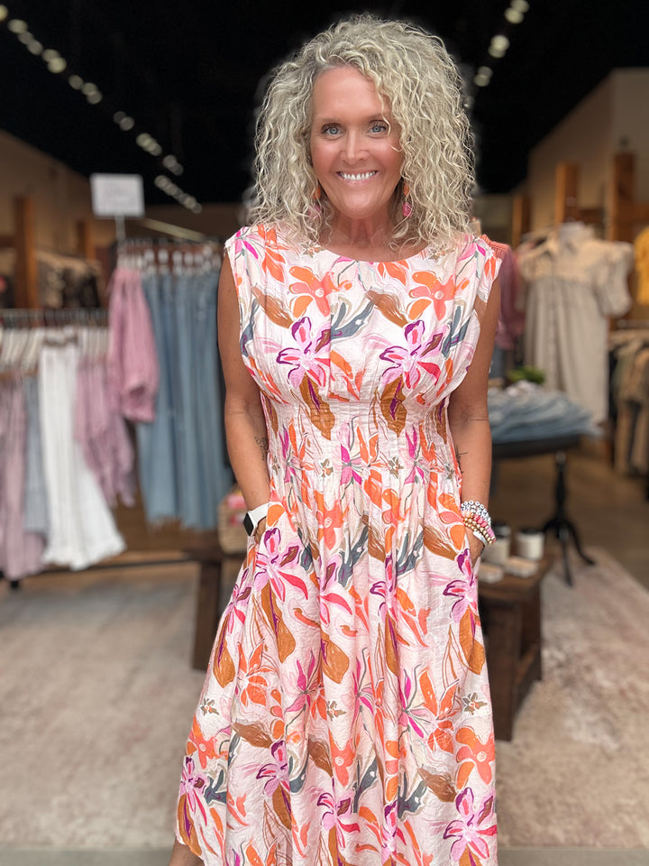 Coral Bloom Midi