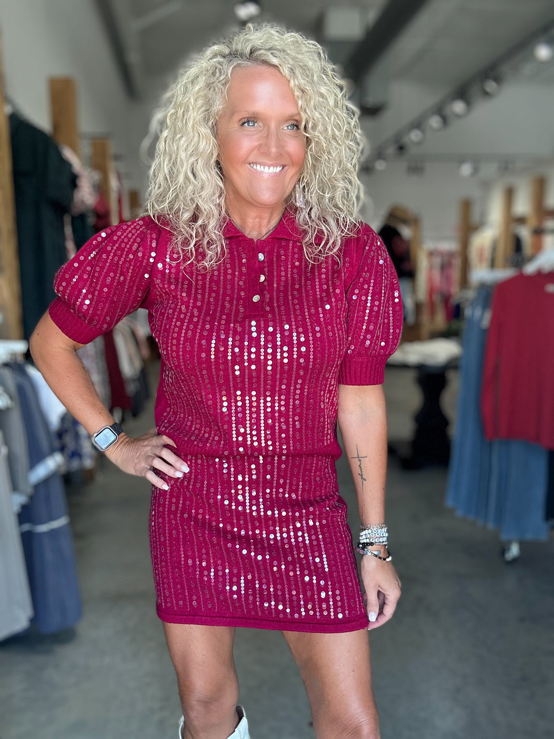 Cranberry Sweet Sweater