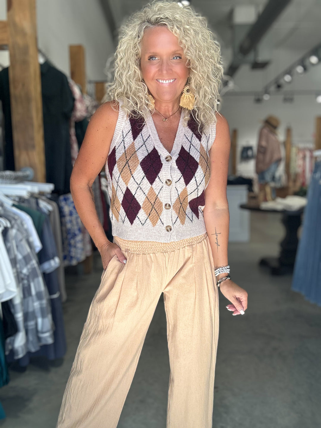 Argyle And Grace Vest