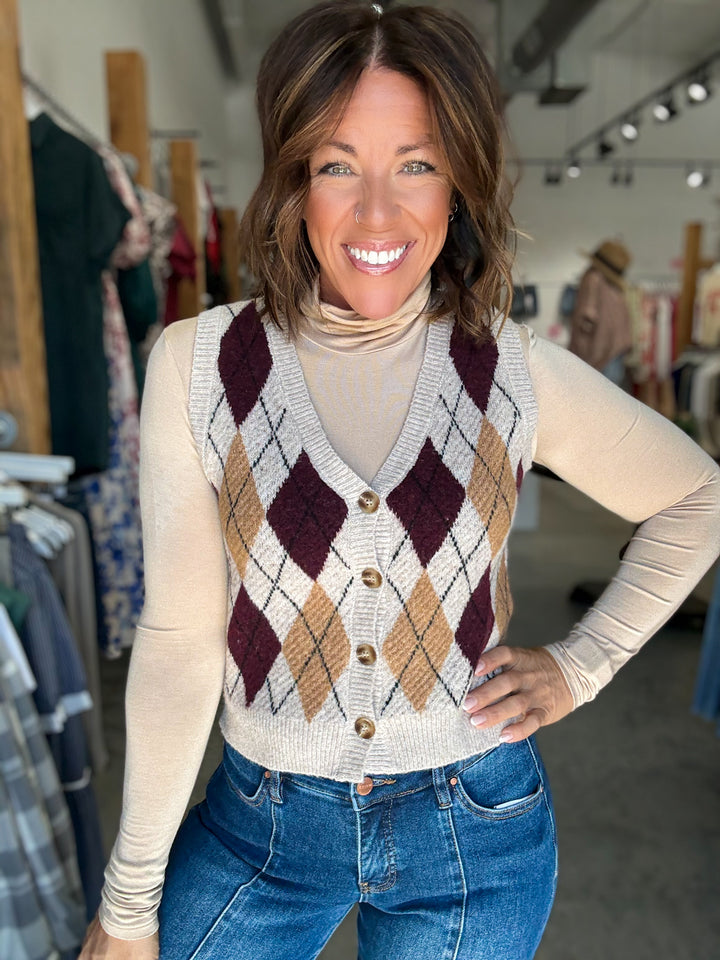 Argyle And Grace Vest