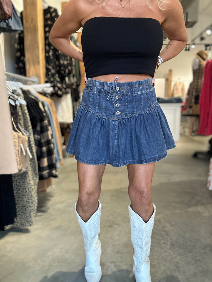 Ruffle and Rise Skirt