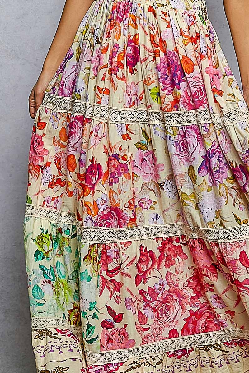 Tuscan Floral Maxi Dress