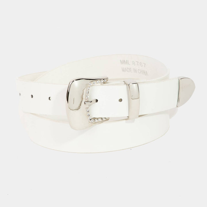 Rhinestone Buckle Belt