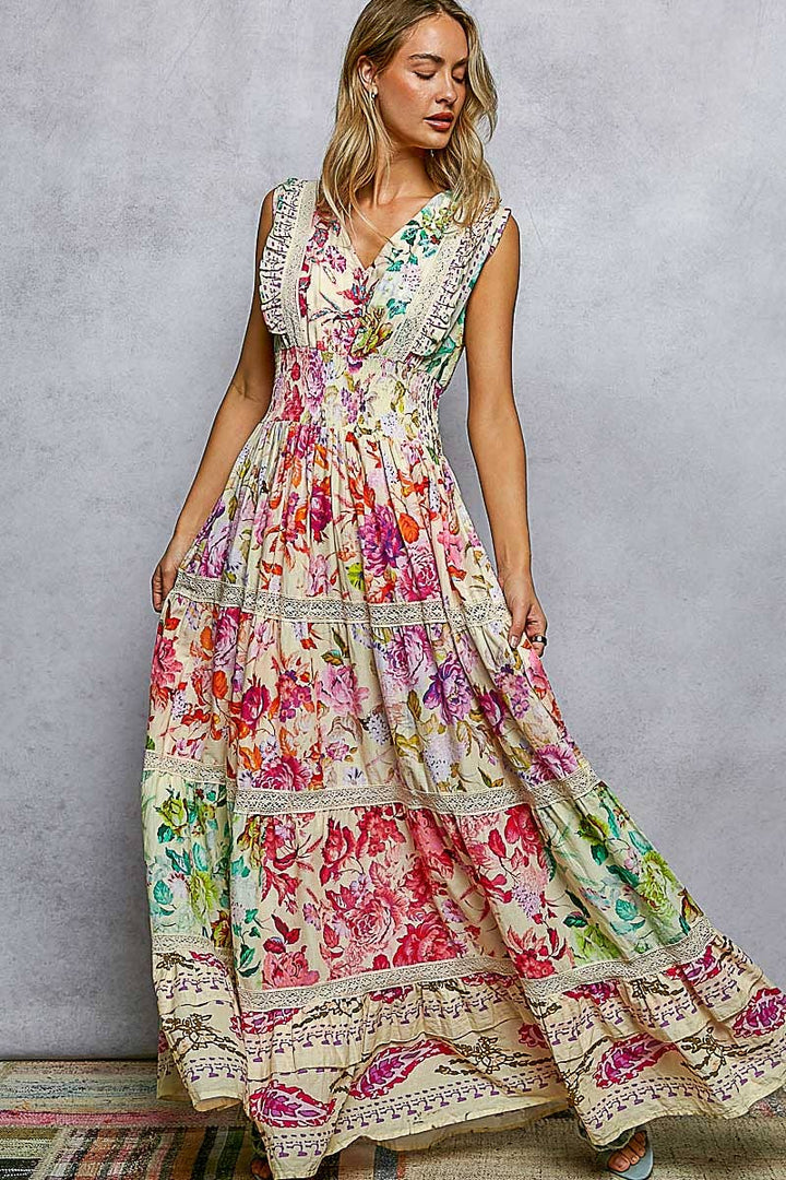 Tuscan Floral Maxi Dress