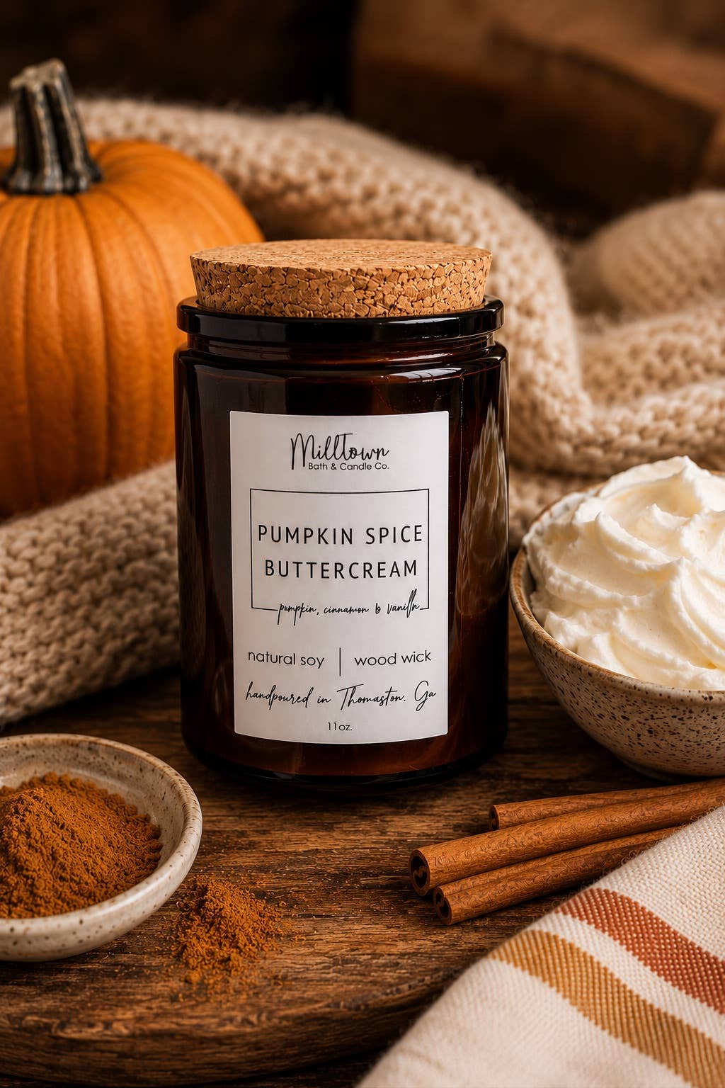 Pumpkin Spice Buttercream Candle