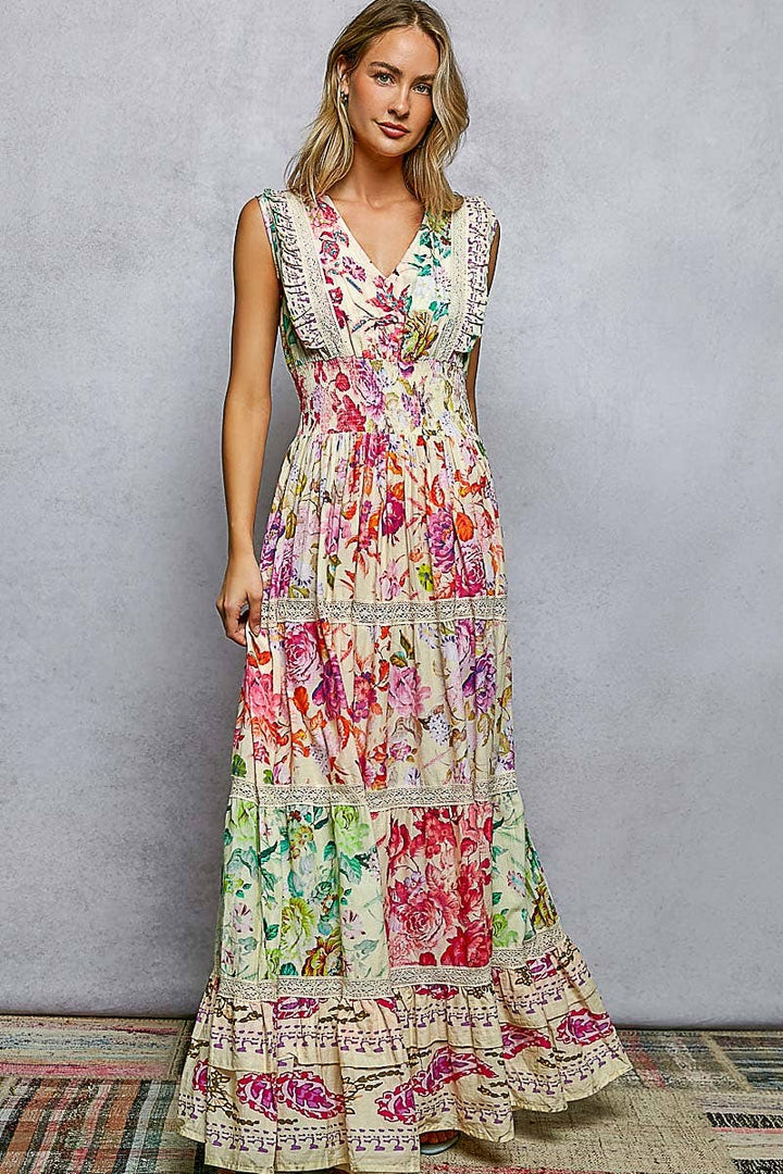 Tuscan Floral Maxi Dress