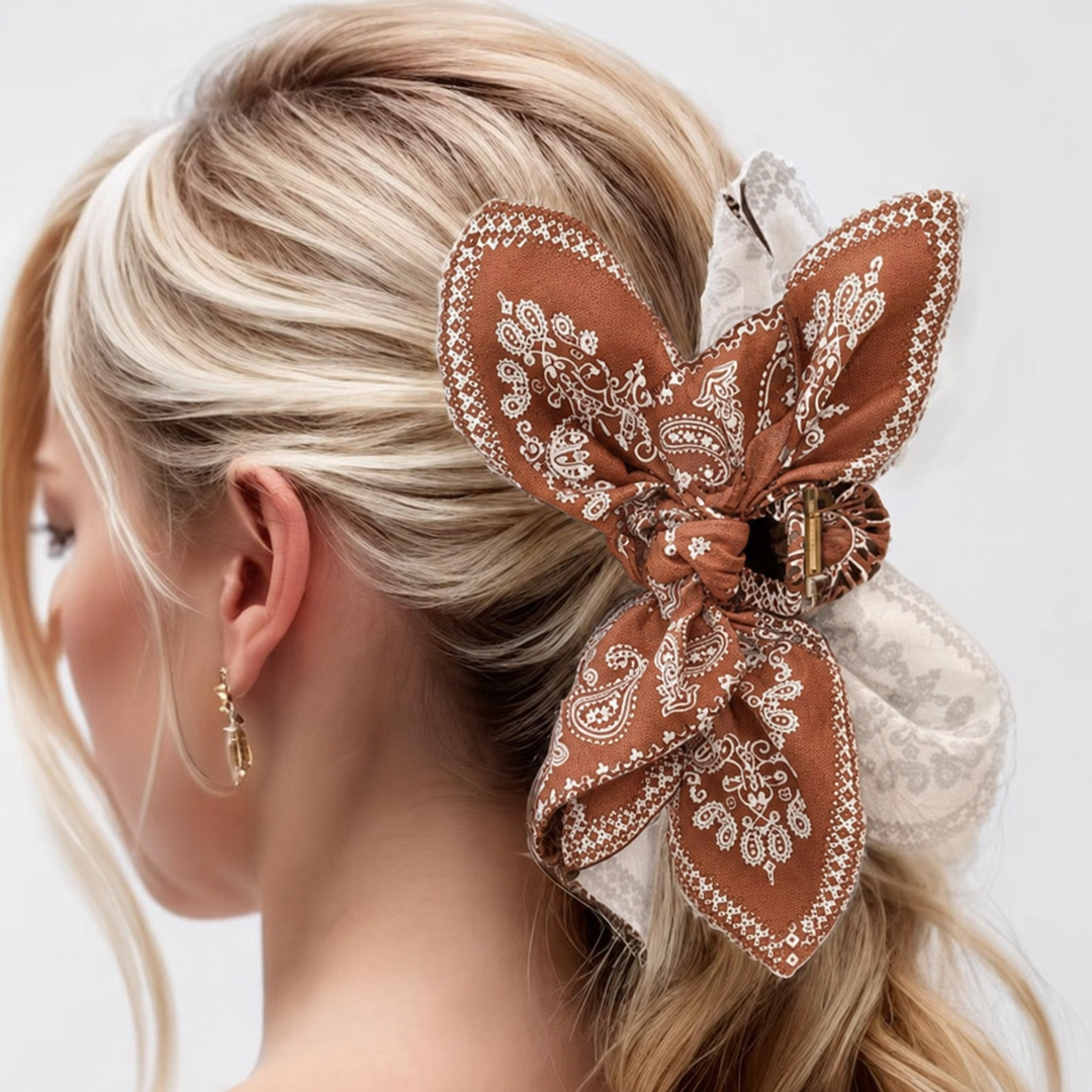 Paisley Boho Claw Clip